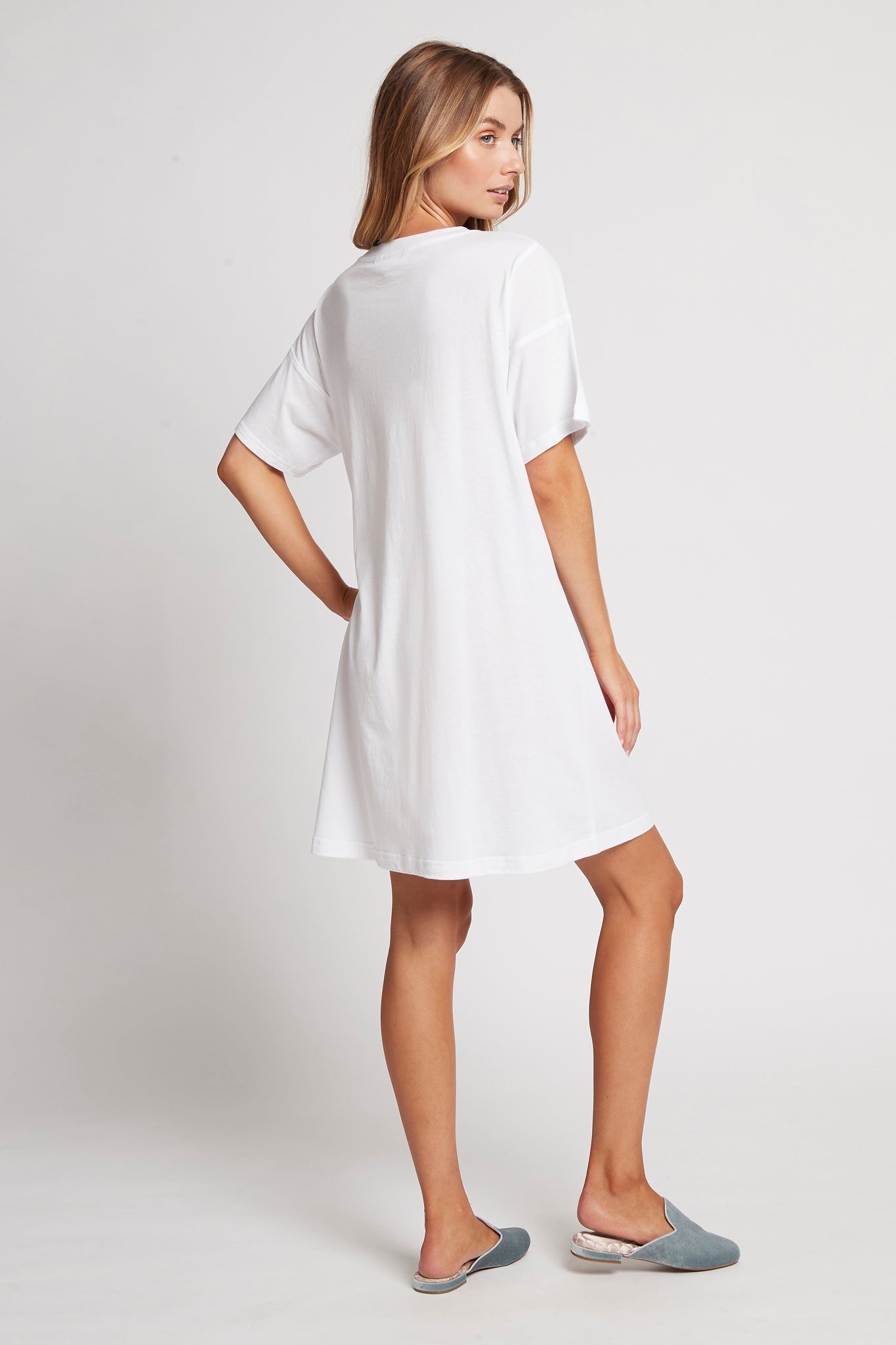 Homebodii Oversized Tencel™ Womens Sleep TShirt White | Homebodii