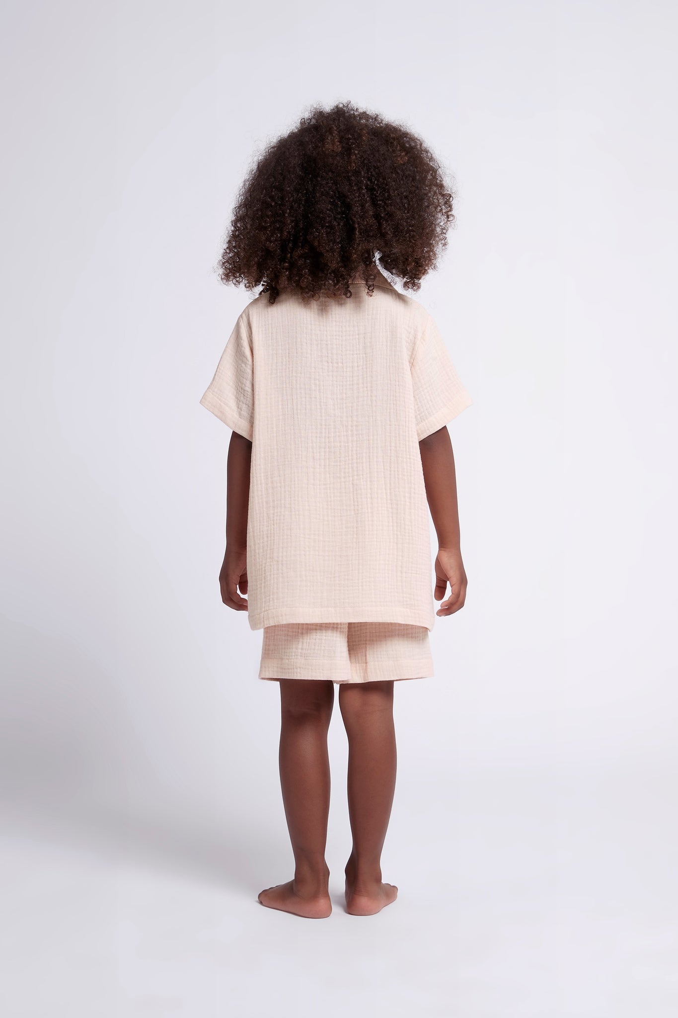 Piper Bubble Cotton Personalised Childrens Short Pyjama Set Blush | Homebodii