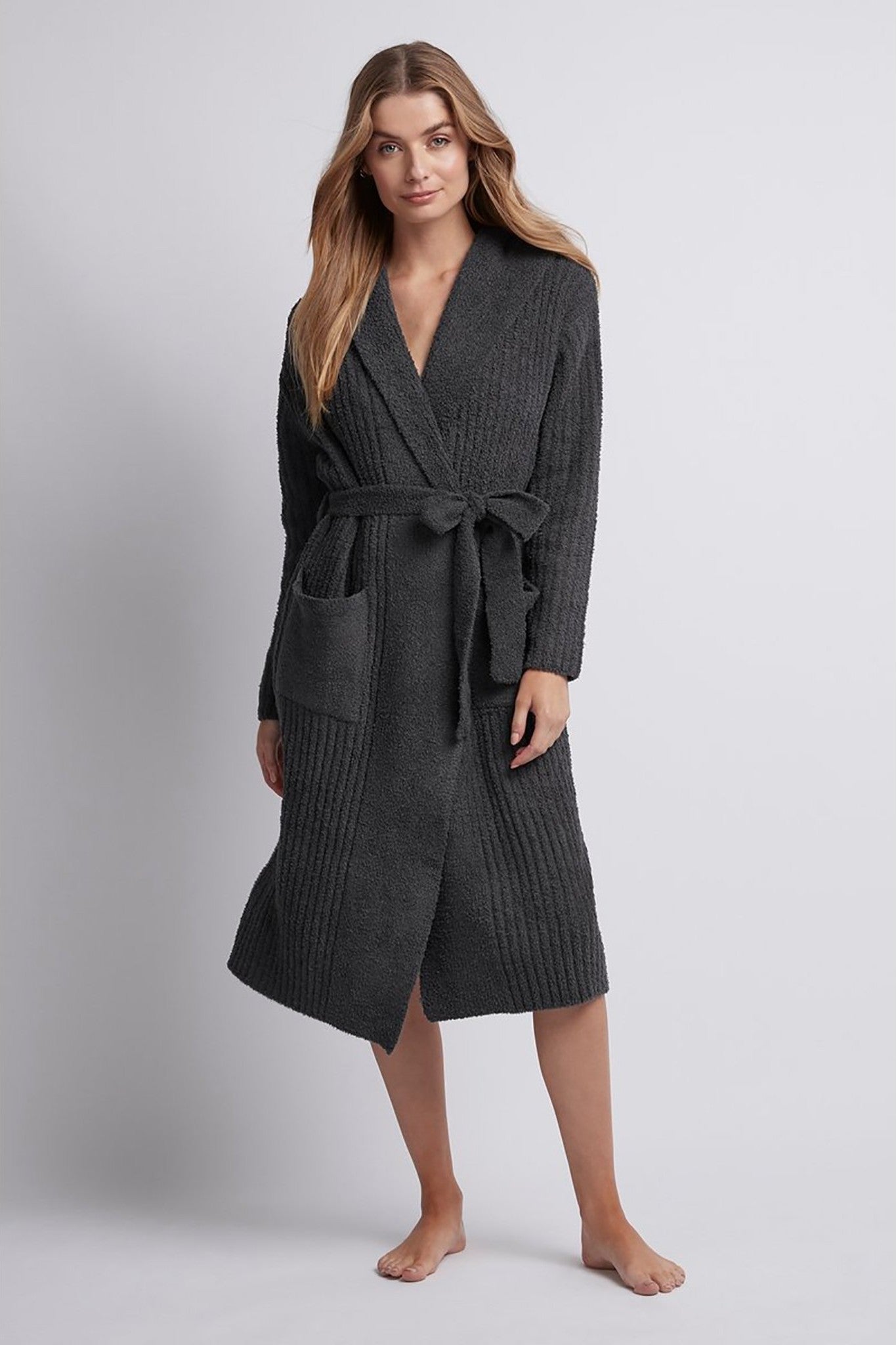Ultimate Luxe Personalised Robe Charcoal | Homebodii