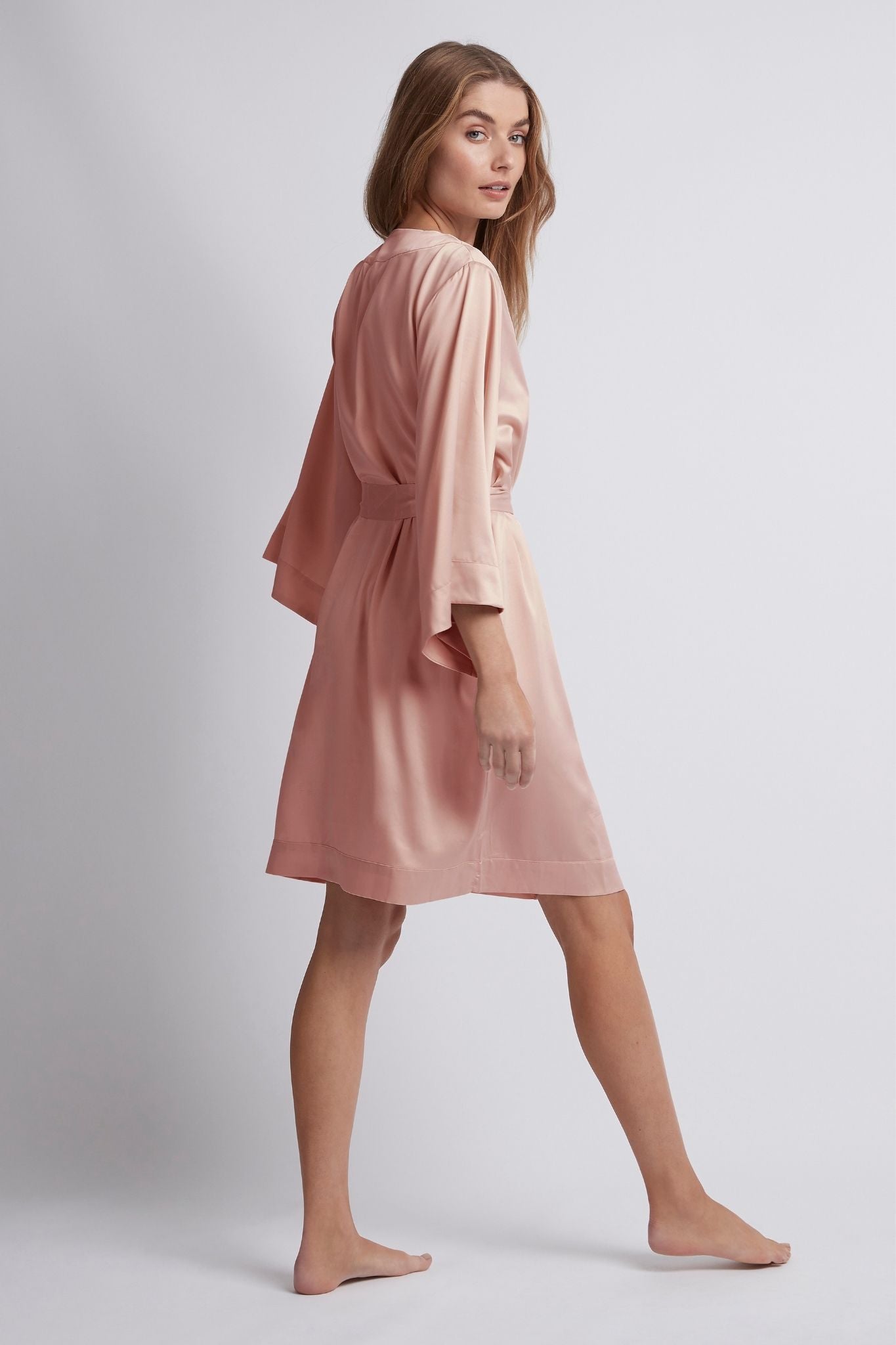 Jasmine Luxury Satin Personalised Robe Rust | Homebodii