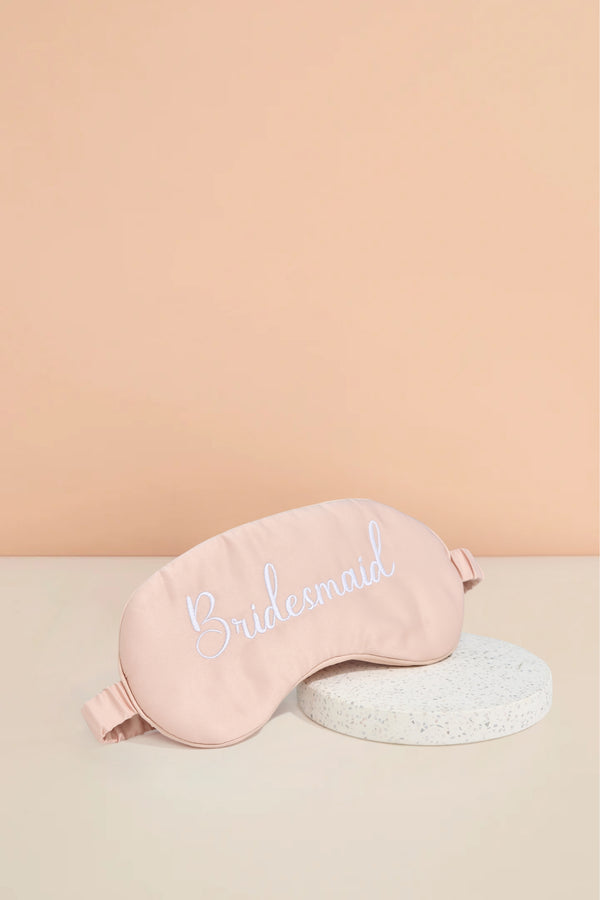Bridesmaid Satin Eyemask - Dusty Rose
