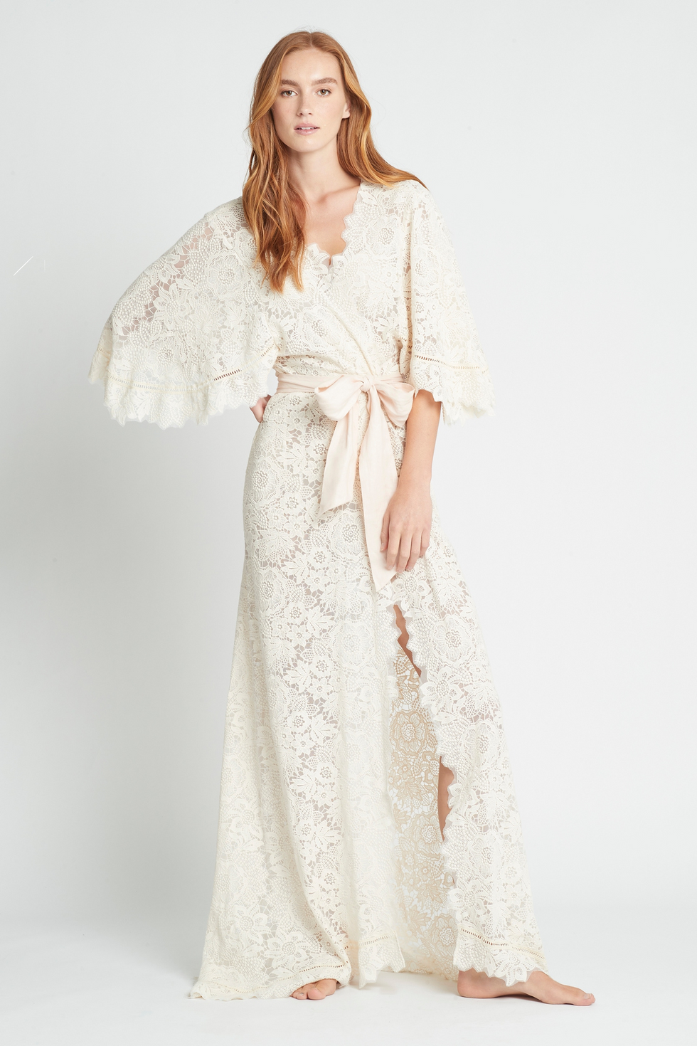Persphone Luxury Womens Chiffon Robe White | Homebodii – Homebodii AU