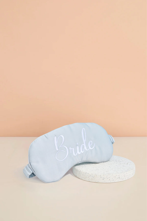 Bride Satin Eyemask - Eggshell blue