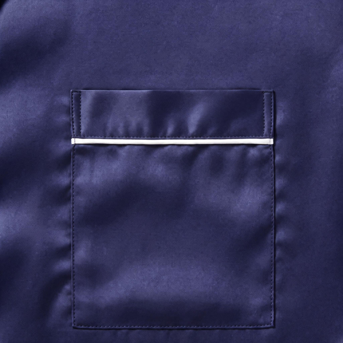 Grace Lounge Pyjama Set - Navy with White Piping