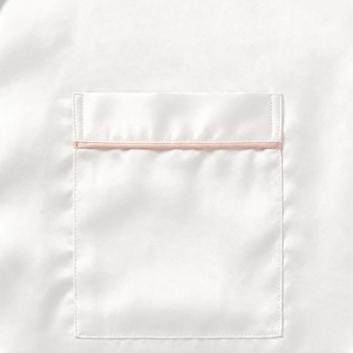 Grace Short Pyjama Set - White with Blush Piping