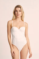 White satin bodysuit bridal bodysuit 