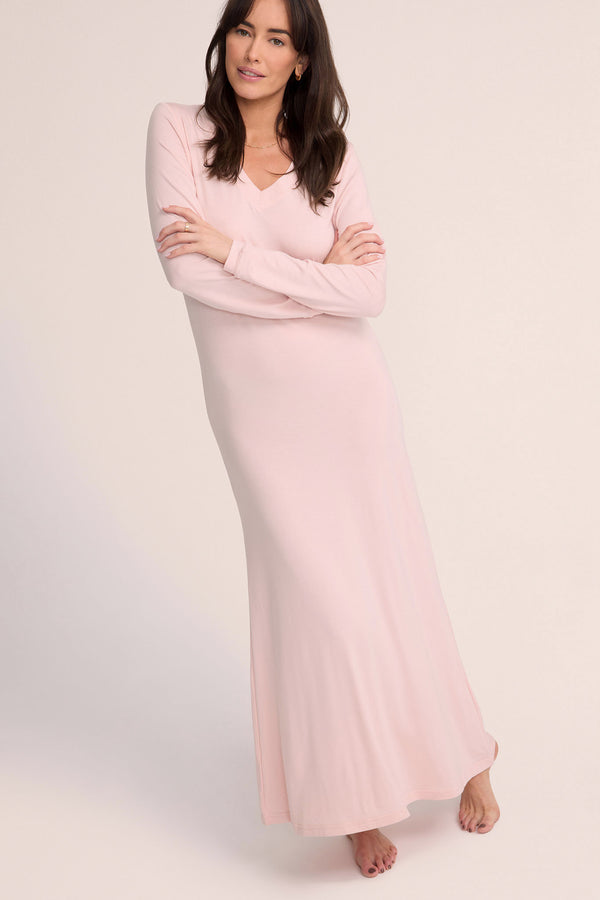 Petra Long Nightie - Blush