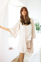 Jasmine Luxury Satin Personalised Robe  Champagne | Homebodii