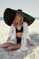 Leah Long Lace Bridal Robe | Homebodii