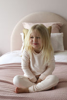 Milani Knit Fleece Kids Pyjama Set  Blush | Homebodii