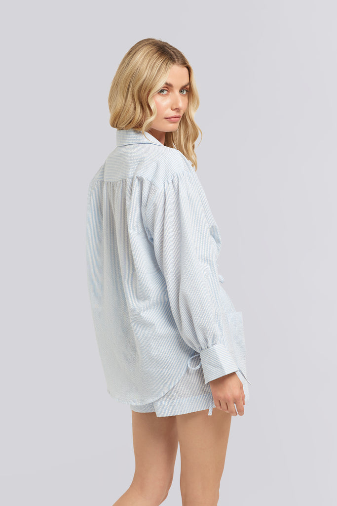 Rita Cotton Long Sleeve With Short Pyjama Set | Homebodii
