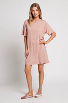 Homebodii Oversized Tencel™ Womens Sleep TShirt  Blush | Homebodii