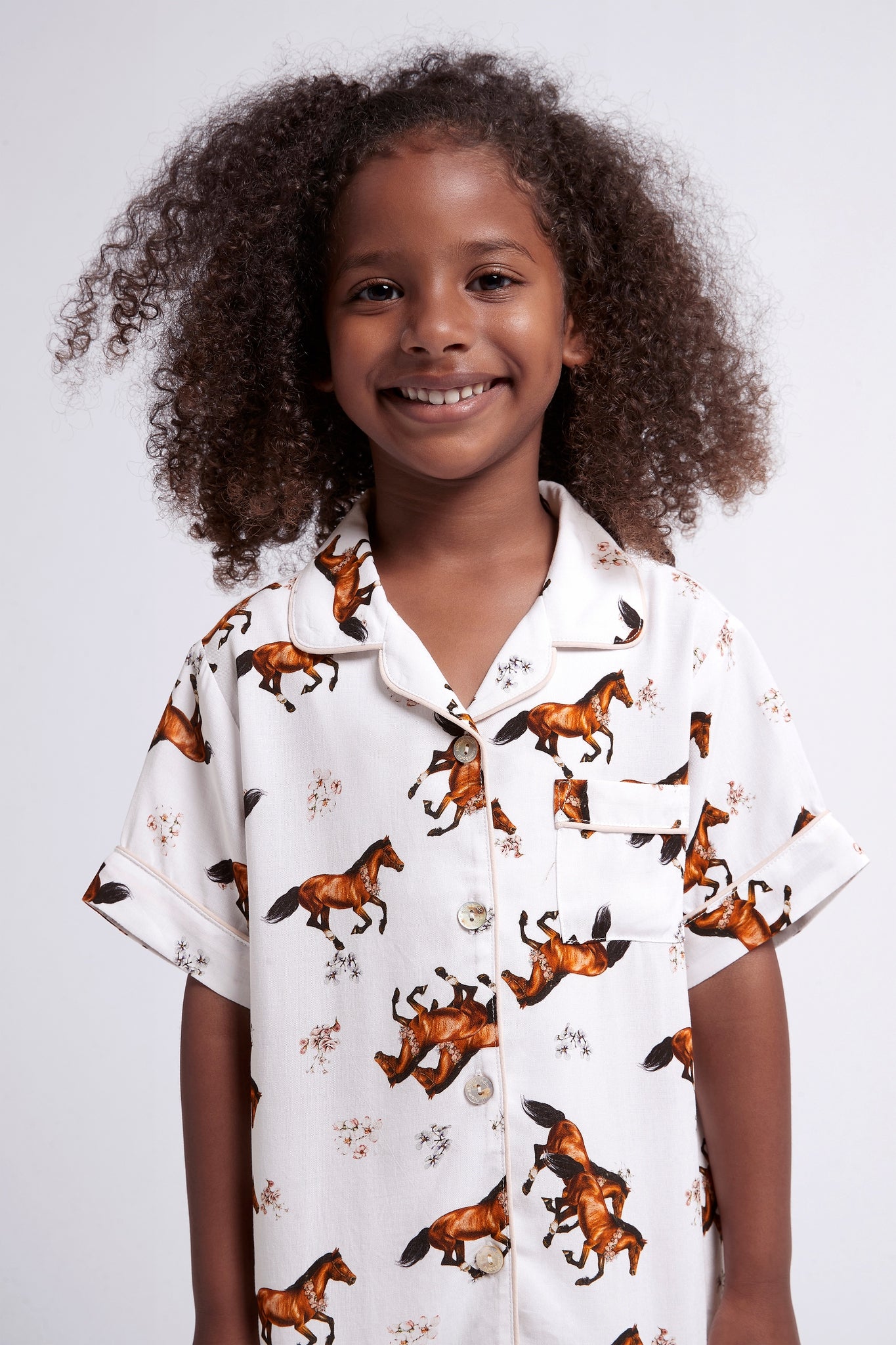 Mojo Horse Childrens Viscose Personalised Short Pyjama Set | Homebodii