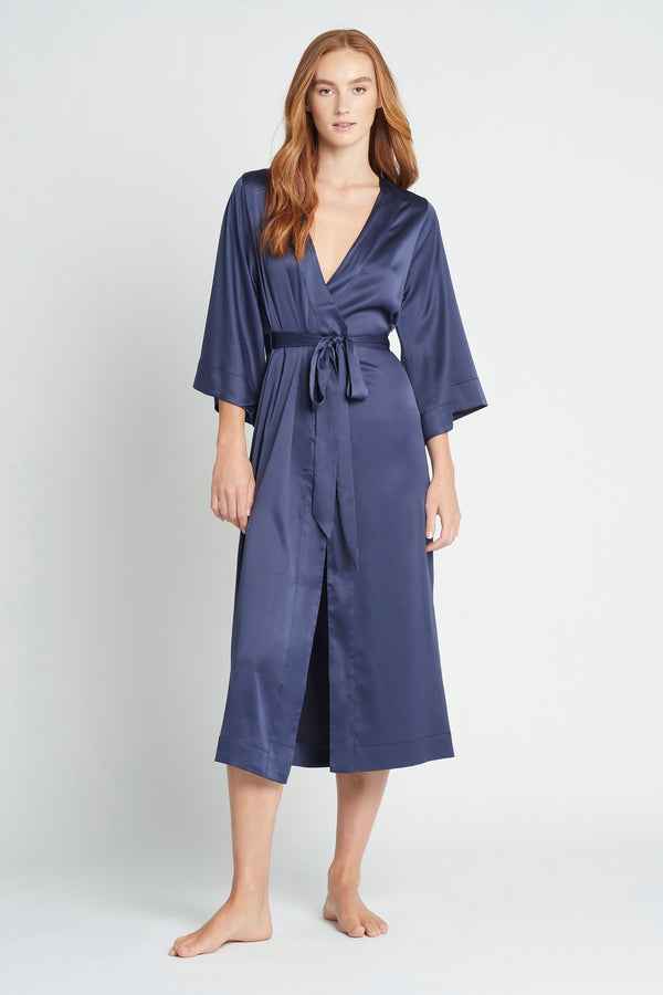 Jasmine Long Robe - Navy *Final Sale*