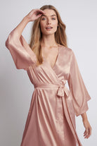 Jasmine Luxury Satin Personalised Robe  Rust | Homebodii